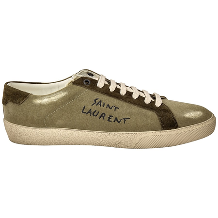 Saint Laurent Court Classic SL/06 Sneakers In Embroidered Destroyed Canvas 549403 93B10 3360