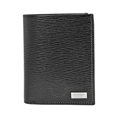 Ferragamo Embossed Bifold Calfskin Wallet - Black 66-7071BK