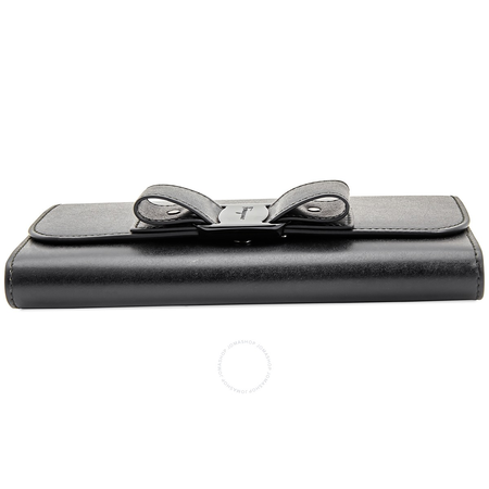Ferragamo Salvatore  Ladies Vara Bow Continental Wallet in Black 22D324 691367