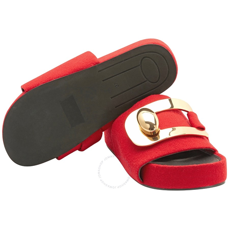 Stella Luna Ladies Slipper Styling Red Stella 40 Pltf Slip Felt SL316063 55 FELT