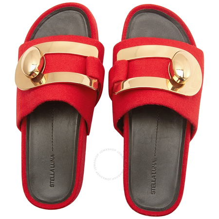 Stella Luna Ladies Slipper Styling Red Stella 40 Pltf Slip Felt SL316063 55 FELT