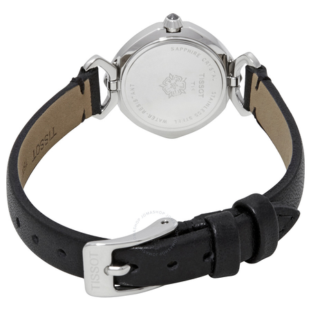 Tissot Femini-T  Mother of Pearl Dial Ladies Black Leather Watch T113.109.16.126.00