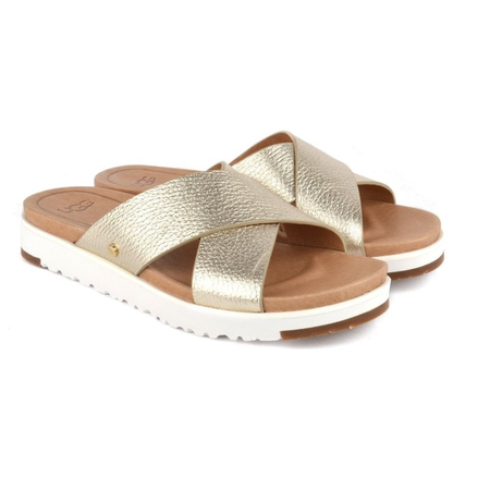 UGG Women's Kari Metallic Leather Sandals 1102911 SLVR