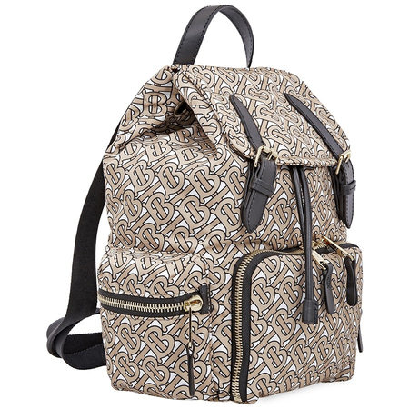 Burberry Medium Rucksack in Monogram Print Nylon-Beige 8011638