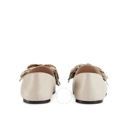 Gucci Ladies Ballet Flat With Pearl Studs 505293 BKO00 9526