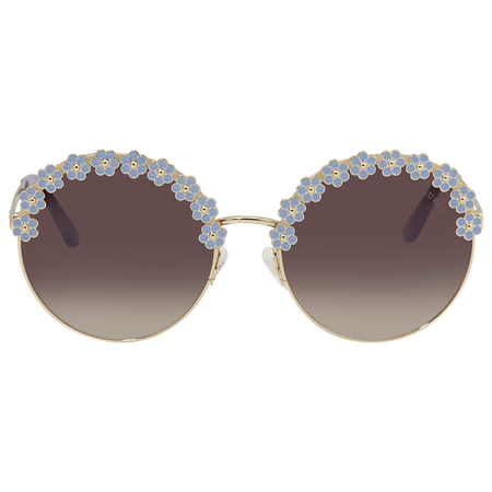 Guess Brown Gradient Round Ladies Sunglasses GU7587 32G 59