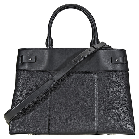 Michael Kors Gramercy Large Pebbled Leather Satchel - Black 30S8SG7S3L-001
