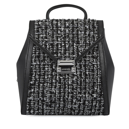 Michael Kors Medium Whitney Textured Backpack- Black 30F8SXIB6C-001