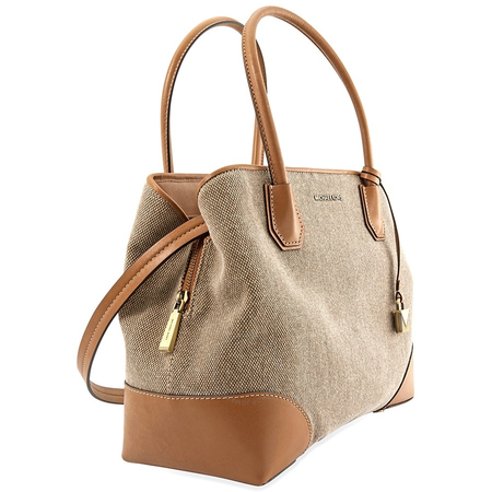 Michael Kors Mercer Gallery Medium Satchel- Natural 30H8BZ5T8C-270