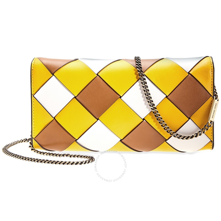 Michael Kors Mott Large Woven East West Clutch-  Jasmine Yellow/Multi 30H8BOXC3T-761