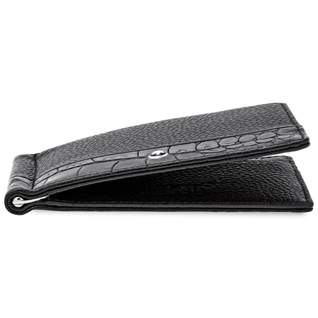 Montblanc Meisterstuck Soft Grain Wallet 6cc with Money Clip- Black 118754
