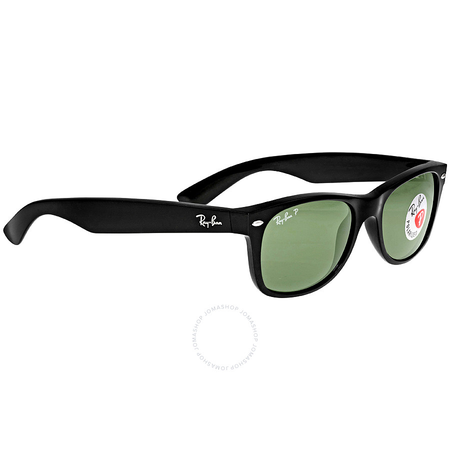 Ray Ban Ray-Ban New Wayfarer Polarized Black/Green 52mm Sunglasses RB2132 901/58 52-18