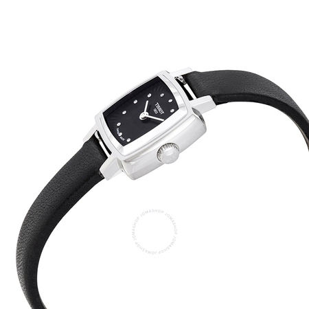 Tissot Lovely Square Quartz Diamond Black Dial Ladies Watch T058.109.16.056.00