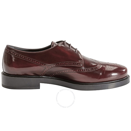 Tod's Womens Brushed Leather Shoes in Dark Red Orange XXW0ZP0R070SHAR007