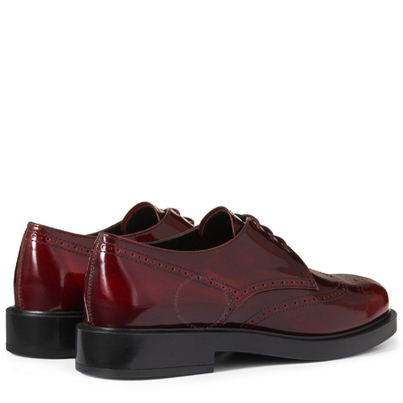 Tod's Womens Brushed Leather Shoes in Dark Red Orange XXW0ZP0R070SHAR007