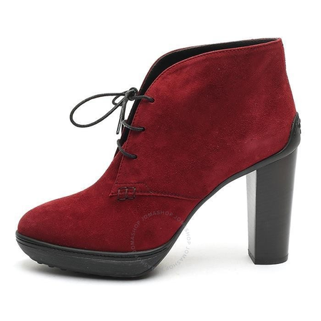 Tod's Womens Suede Boots in Dark Cherry XXW0OJ00D80HR0R604