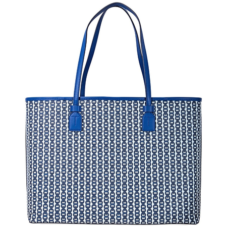 Tory Burch Gemini Link Canvas Tote- Bondi Blue Gemini Link TB-53303-453