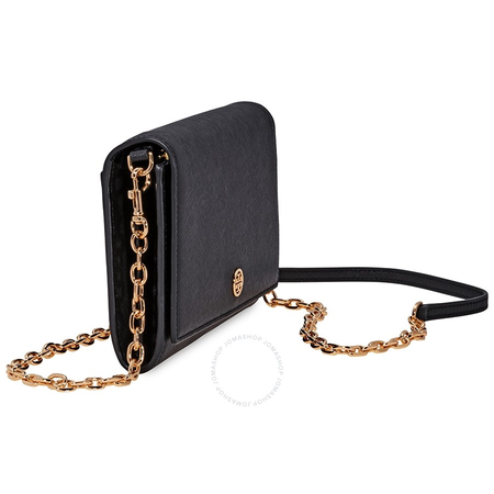 Tory Burch Robinson Chain Wallet- Black / Royal Navy 45257-018