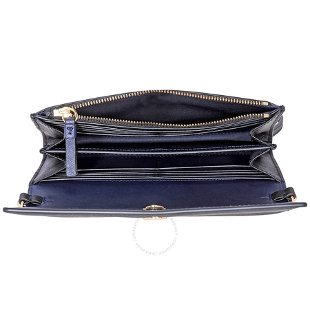 Tory Burch Robinson Chain Wallet- Black / Royal Navy 45257-018