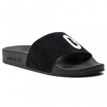 Adidas Ladies Black Adilette Slides DA9017