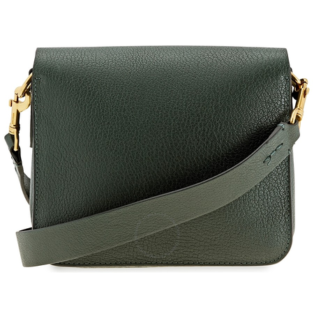 Burberry Ladies Shoulder Bag Supple/Goat Leather Dark Green Sq Satchel 4073349