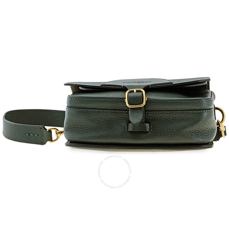 Burberry Ladies Shoulder Bag Supple/Goat Leather Dark Green Sq Satchel 4073349