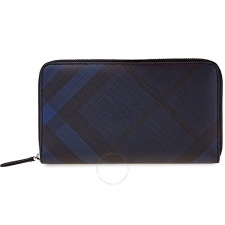 Burberry London Check Ziparound Wallet- Navy/Black 3996193