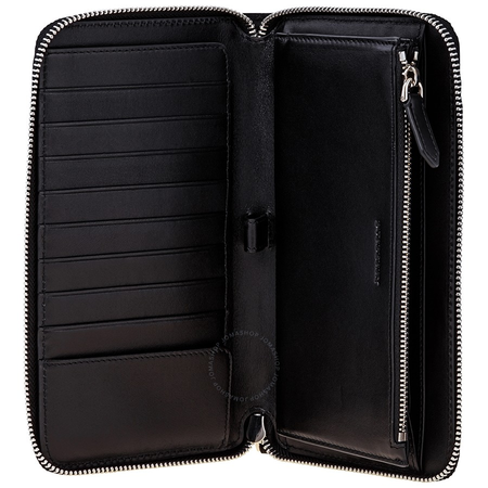 Burberry London Check Ziparound Wallet- Navy/Black 3996193