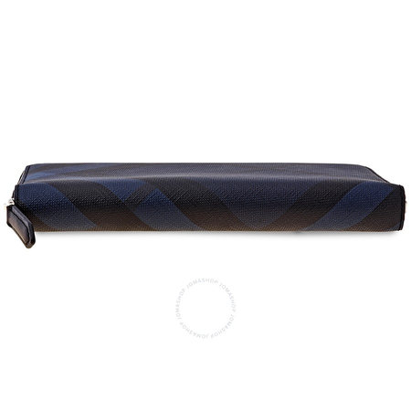 Burberry London Check Ziparound Wallet- Navy/Black 3996193