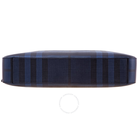 Burberry Medium Leather Trim London Check Briefcase in Blue 3996209