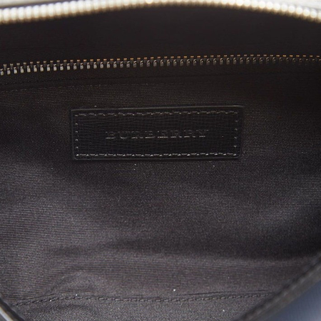 Burberry Men's Leather London Check Navy/Black Washbag 4068331