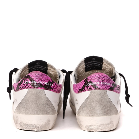 Golden Goose Deluxe Brand Ladies Superstar White/Pink/Black Sneakers G36WS590.S91