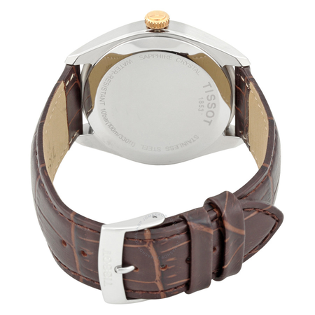 Tissot PR100 Silver Dial Brown Leather Men's Watch T101.410.26.031.00