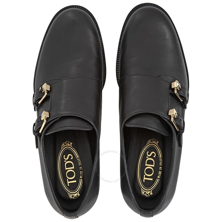 Tod's Womens Strap Leather Shoes in Black XXW0WV0O210BR0B999