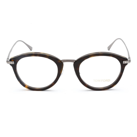 Tom Ford FT5497 Tortoise Round Eyeglass Frames 052 FT5497-52-48