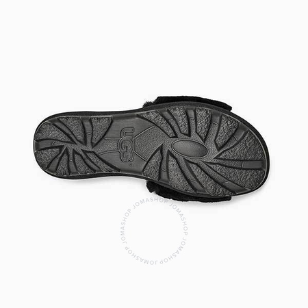 UGG Ladies Slipper 1 Band Fur 1100892 BLK