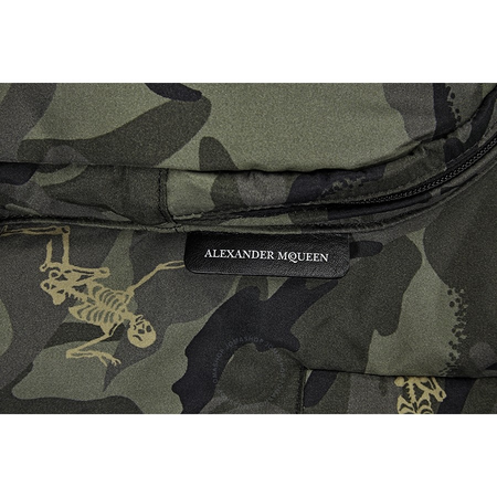 Alexander Mcqueen Men's Khaki Skeleton Print Nylon Backpack 4971699R51N3381