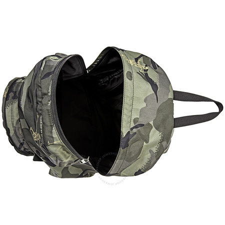 Alexander Mcqueen Men's Khaki Skeleton Print Nylon Backpack 4971699R51N3381