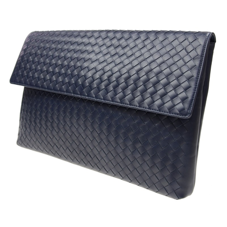 Bottega Veneta Ladies Clutch bag Pouchette Dark Blue Bv Clut Os Flap Clutch 430616 V4651 4013