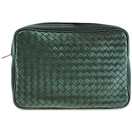 Bottega Veneta Men's Travel Organizer Pouch in Forest Green 431492 VAYD4 3205