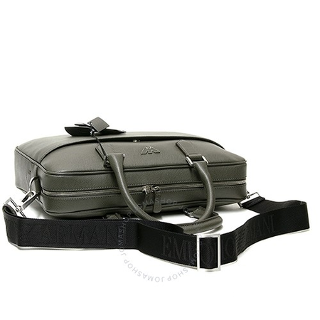 Emporio Armani Men's Gray Soft Saffiano Briefcase Y4P082-YAQ2E-80155