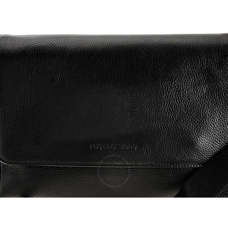 Emporio Armani Men's Leather Messenger Bag in Black Y4M137-YDE2J-80001