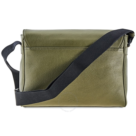 Emporio Armani Men's Leather Messenger Bag in Green Y4M137-YDE2J-82265