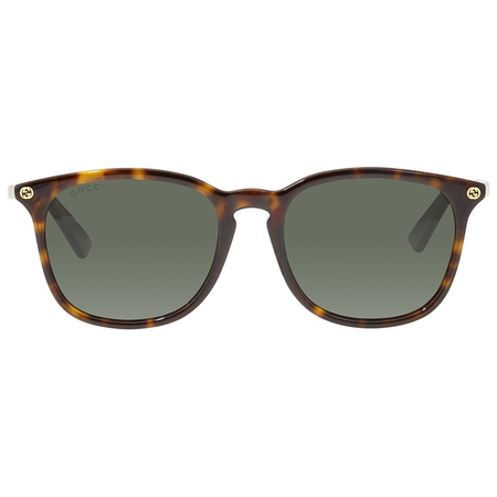 Gucci Gucci Green Square Unisex Sunglasses GG0154SA 002 53 GG0154SA 002 53