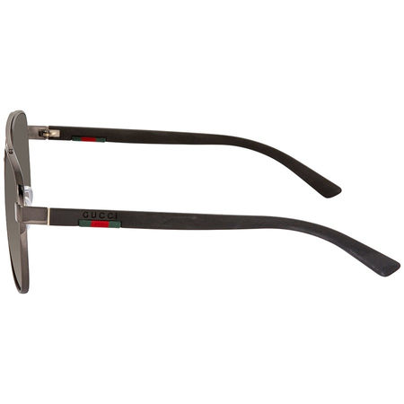Gucci Grey Brown Square Polarized Men's Sunglasses GG0422S 002 60