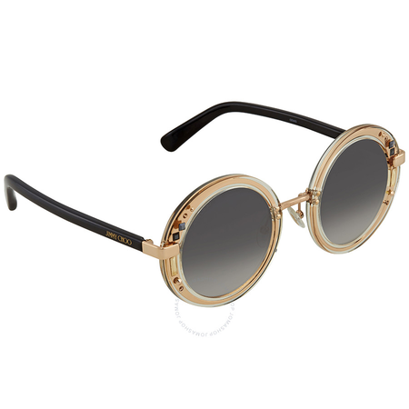 Jimmy Choo Dark Grey Gradient Round Sunglasses GEM/S 489O 48 GEM/S 489O 48