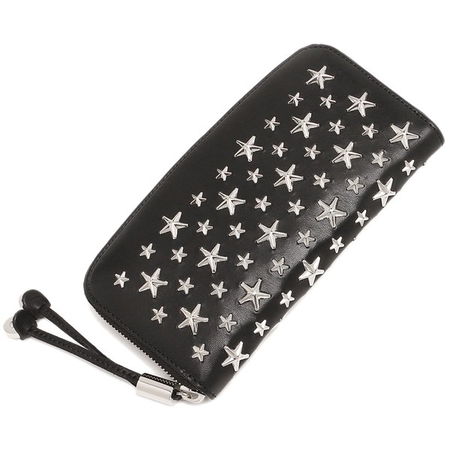 Jimmy Choo Ladies Filipa Stars Wallet 117 FILIPA CST BLACK