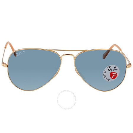 Ray Ban Polarized Blue Classic Aviator Unisex Sunglasses RB36899064S258
