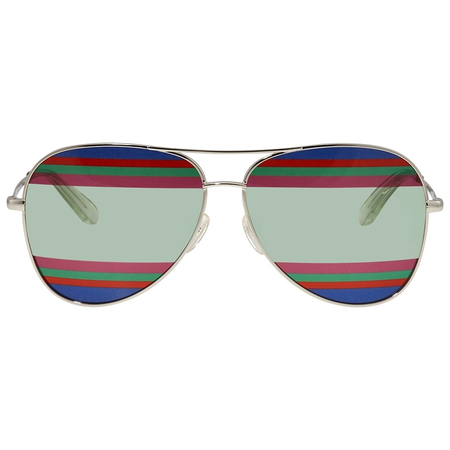 Ferragamo Multi/Green Aviator Ladies Sunglasses SF172S 047 60