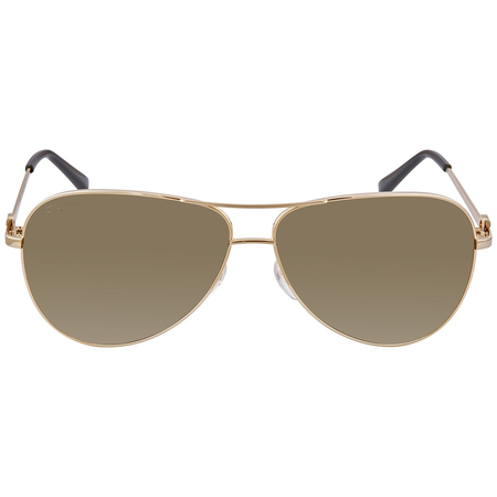 Ferragamo Salvatore  Shiny Yellow Gold Aviator Sunglasses SF167S 756 62